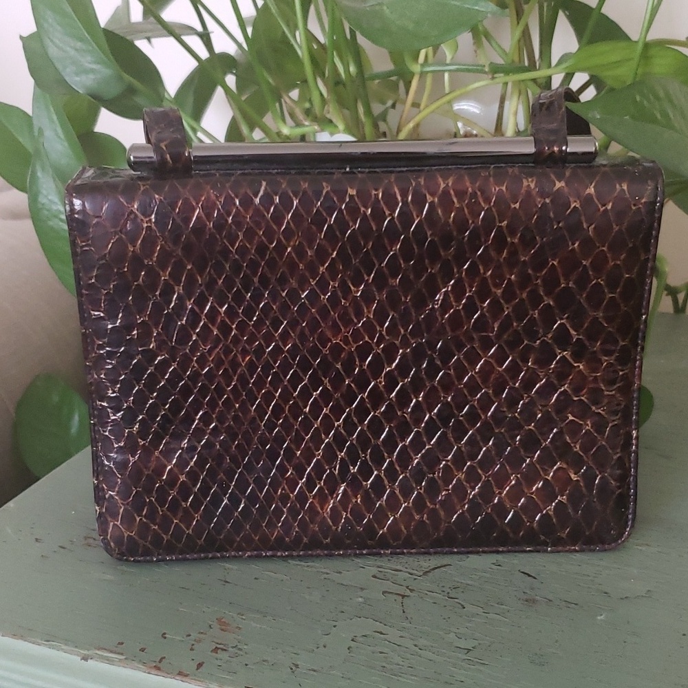 Vintage Stuart Weitzman Snakeskin Leather Crossbody Bag